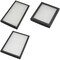 Pack of 3 Black Glass Top Riker Display Cases 14.5"x8", 12x8", 6x5"